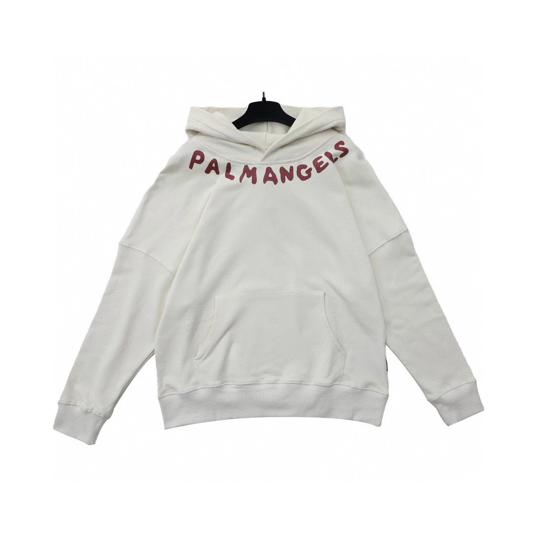 Palm Angels Hoodie Top Version Autumn New Racing Helmet Printing European and American Fashion Brand Men's and Women's Hoodie