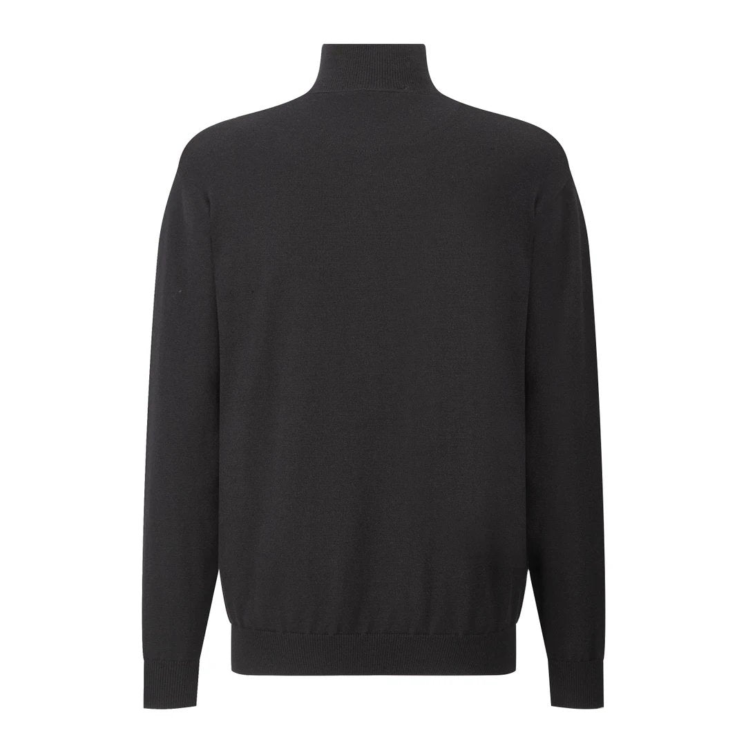 PRADA Sweater 24FW Triangle Logo Wool Zipper Sweater Coat Unisex Outerwear Long Sleeve Soft Lazy Style OS Loose Fit Thickened Versatile Casual Wear for Both Inner and Outer Layering