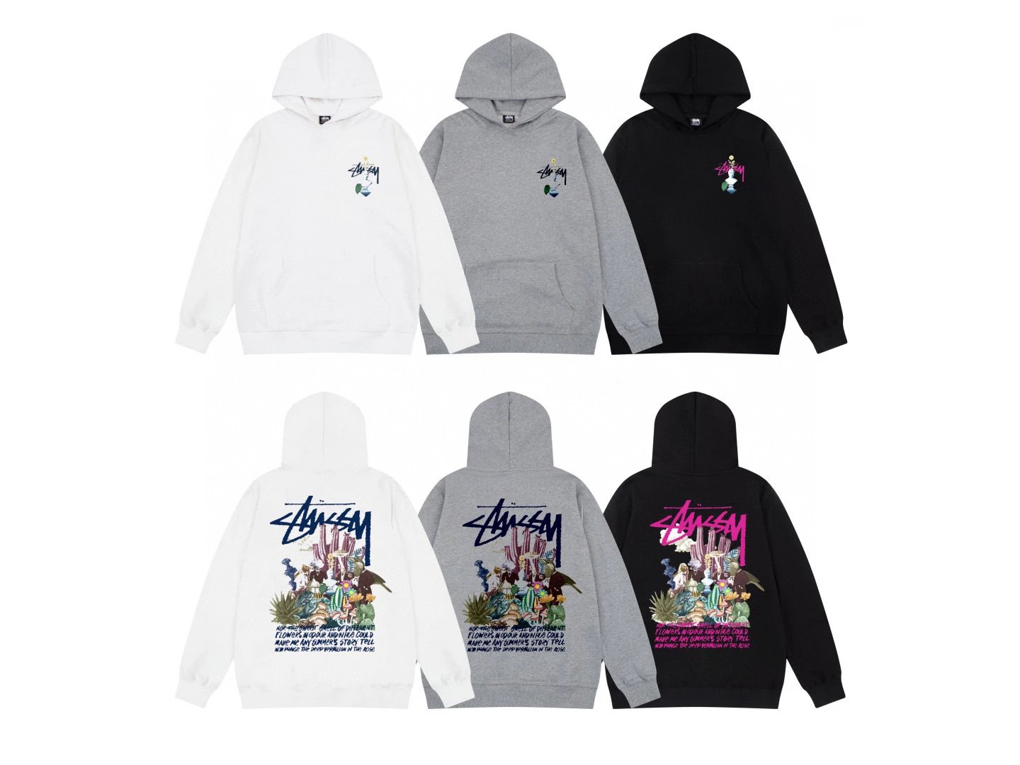 Stussy Hoodie Top Meimei Fashion Brand Classic Basic Style Hoodie World Parade Men's and Women's Couple Hooded Dice Sweater