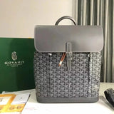 Goyard Bag Top version 【Original Quality】Alpin French Meaning“Climber”It Represents a Gentleman and Is Full of Adventurous Spirit. Alpin Backpack、Pure Hand Sewing Imported Wax Line Alpin Men's Backpack Hiking Backpack Computer Bag with Computer Compartmen