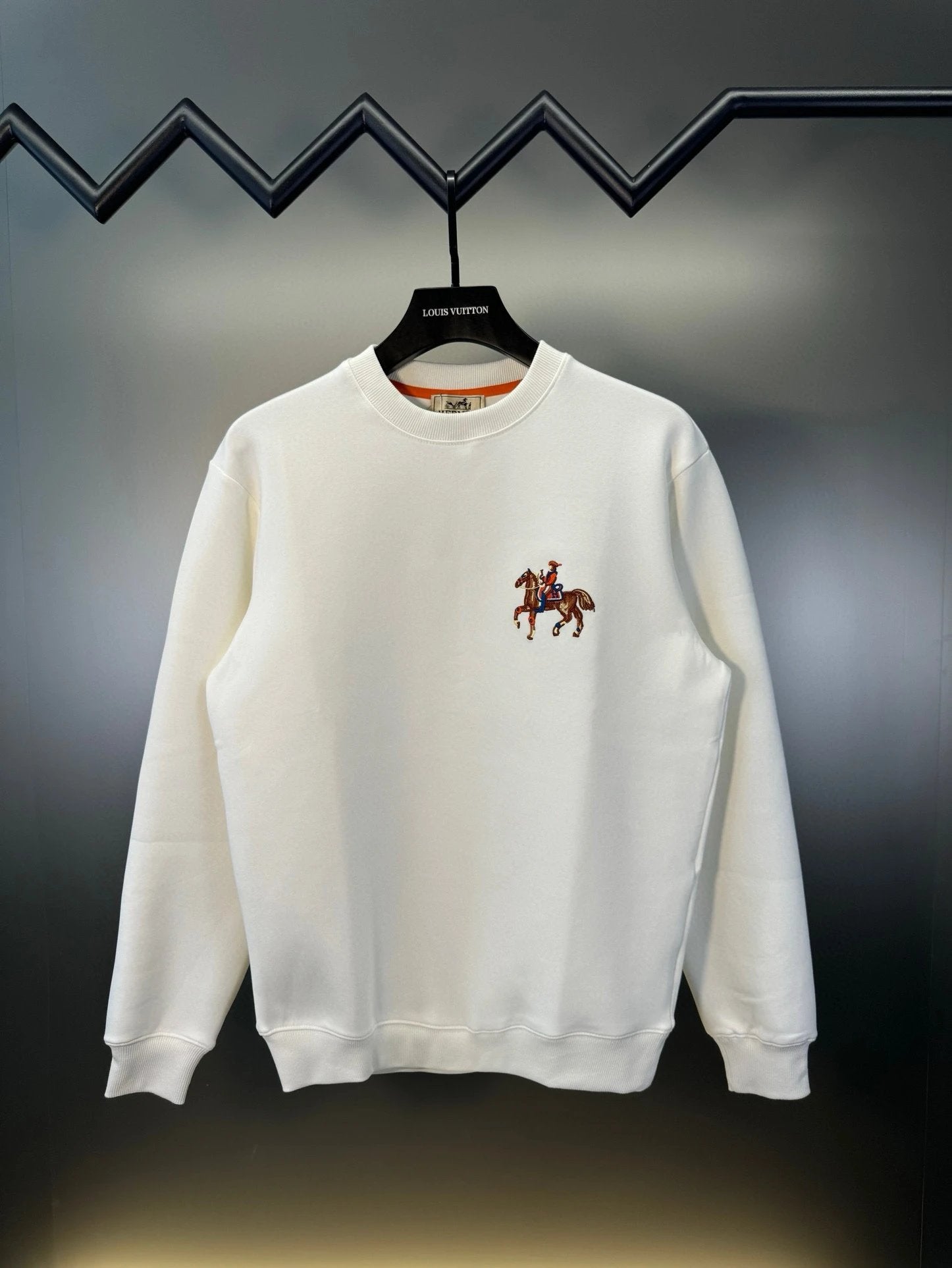 Hermes Hoodie Pony Embroidery logo Drawstring Jogger Sweatpants for Men and Women, Autumn and Winter Loose Fit, High Waist, Color Block, Plus Size, Casual Pants