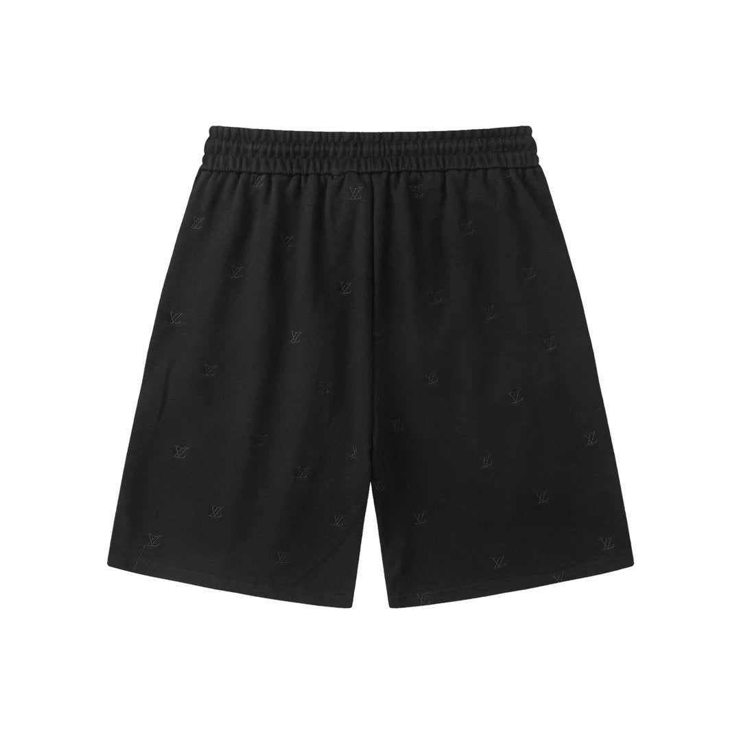 Louis Vuitton LV Shorts Full-body High-density Embroidery Small logo Five-point Shorts25ss New Drawstring American Style Casual Summer Pants5Two-in-One Casual Sweatpants for Men and Women, Pure Cotton Joggers