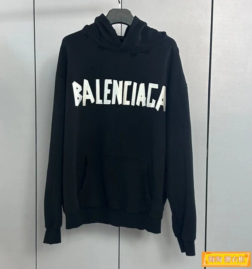 Balenciaga Hoodie New Letter Printing logo Casual Long-Sleeved Hooded Sweater Men's Top Women's