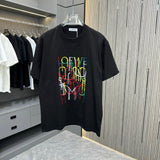 LOEWE T-shirt Chest Tassel Series Craft Embroidery logo round Neck Short Sleeve25ss New Pure Cotton Unisex Style T T-shirt OS Loose Fit Base Shirt Top Half Sleeve T-Shirt