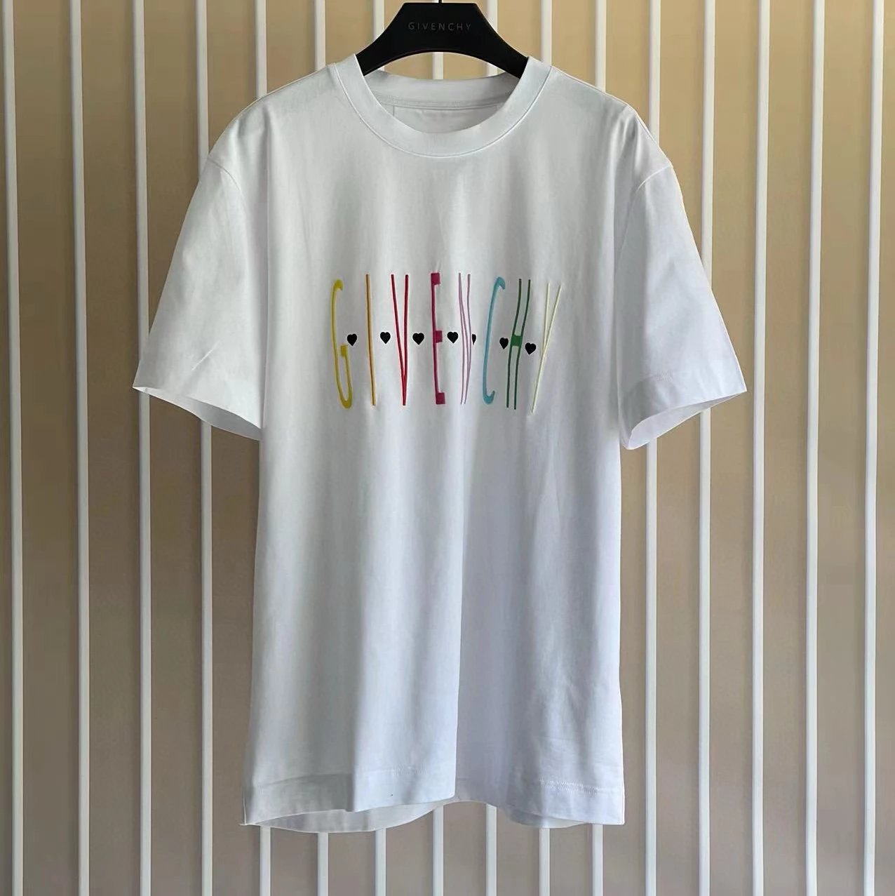 Givenchy T-shirt Top Version Counter Same Collection2Short Sleeve T T-shirt Summer Fashion Men's and Women's Same Mercerized Cotton Printing