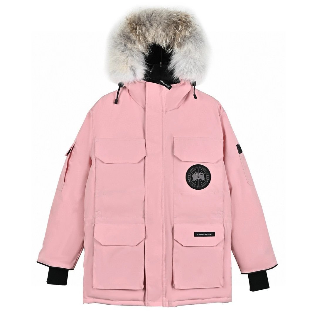 Canada Goose Down Jacket Top Version08Parka Couple Workwear down Jacket Men's and Women's Mid-Length2024Winter Ski Suit