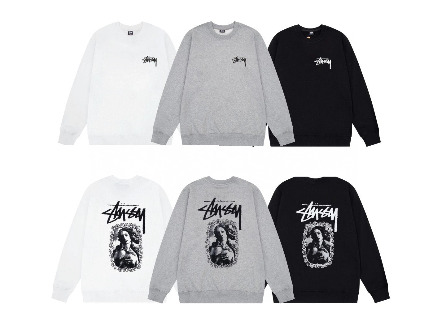 Stussy Hoodie Top Version Classic Dice Series round Neck Sweater Baby Boy and Girl Summer New