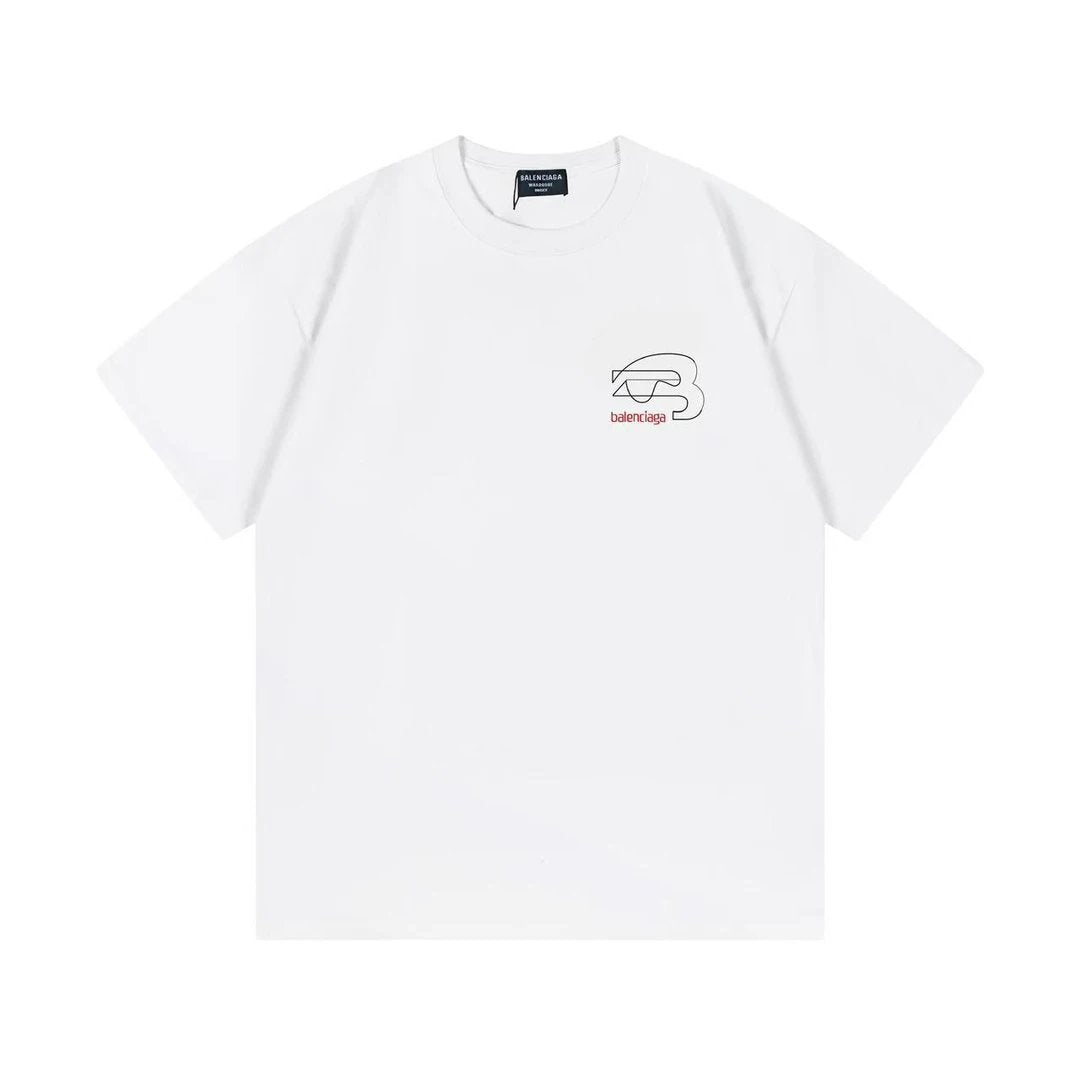 Balenciaga T-shirt Line Drawing Letters logo round Neck Short Sleeve25ss New pure cotton T Unisex T-Shirt OS Loose Fit Base Shirt Top Half Sleeve T-Shirt