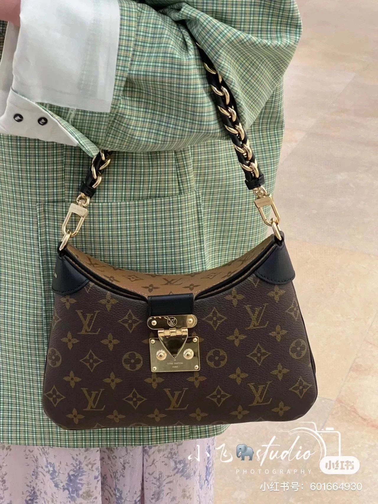 Louis Vuitton LV Women's Bag Top version 【Overseas】M46659TWINNY Chain Bag Croissant Shoulder Crossbody Underarm Bag