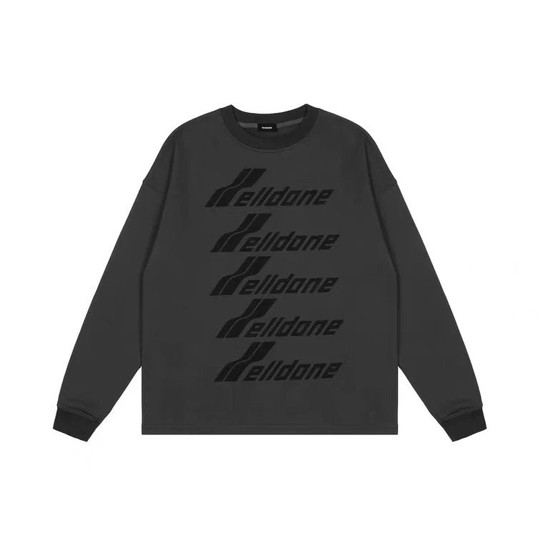 We11done Jackets Top Version Color Inkjet Bullet Screen Long Sleeve Letter Men and Women Zhao Lusi Coat T T-shirt