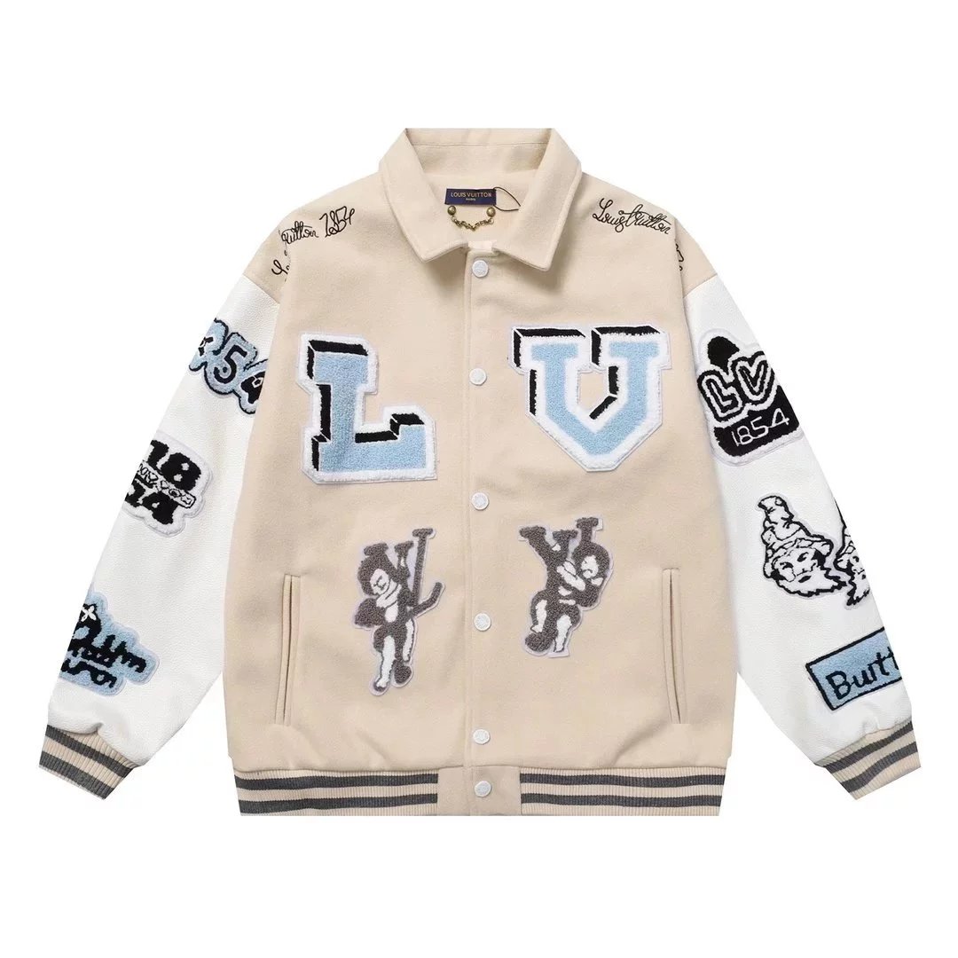 Louis Vuitton LV Jackets Fashion Brand Baseball Uniform1-9