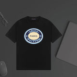 Louis Vuitton LV T-shirt Circular Pattern Letter Print on Chest logo round Neck Short Sleeve25ss New Pure Cotton Unisex Style T Casual T-Shirt Base Layer Shirt OS Loose Fit Half Sleeve Top Plus Size