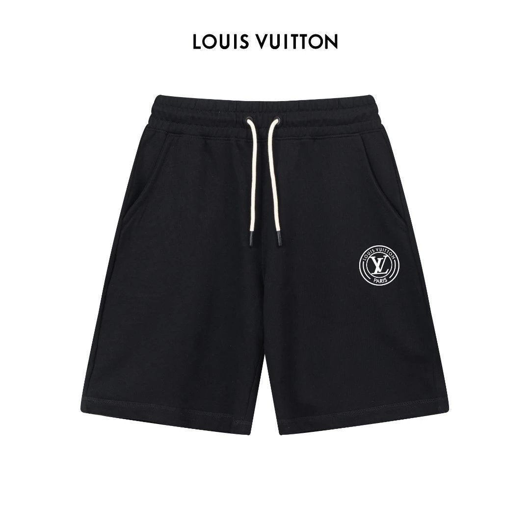Louis Vuitton LV Shorts Letter Pattern Printing logo Five-point Shorts25ss New Drawstring Casual Summer Pants American Style5Two-in-One Casual Sweatpants for Men and Women, Pure Cotton Joggers