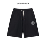 Louis Vuitton LV Shorts Letter Pattern Printing logo Five-point Shorts25ss New Drawstring Casual Summer Pants American Style5Two-in-One Casual Sweatpants for Men and Women, Pure Cotton Joggers