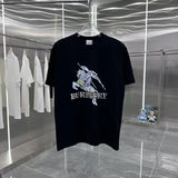Burberry T-shirt Chest Knight Print logo round Neck Short Sleeve25ss New Pure Cotton Unisex Style T T-shirt OS Loose Fit Base Shirt Half Sleeve T-Shirt Top Half Sleeve