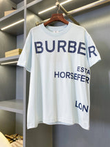 Burberry T-shirt Chest Brand Logo Print logo round Neck Short Sleeve25ss New Pure Cotton Unisex Style T Casual T-Shirt Base Layer Shirt OS Loose Fit Half Sleeve Top Plus Size