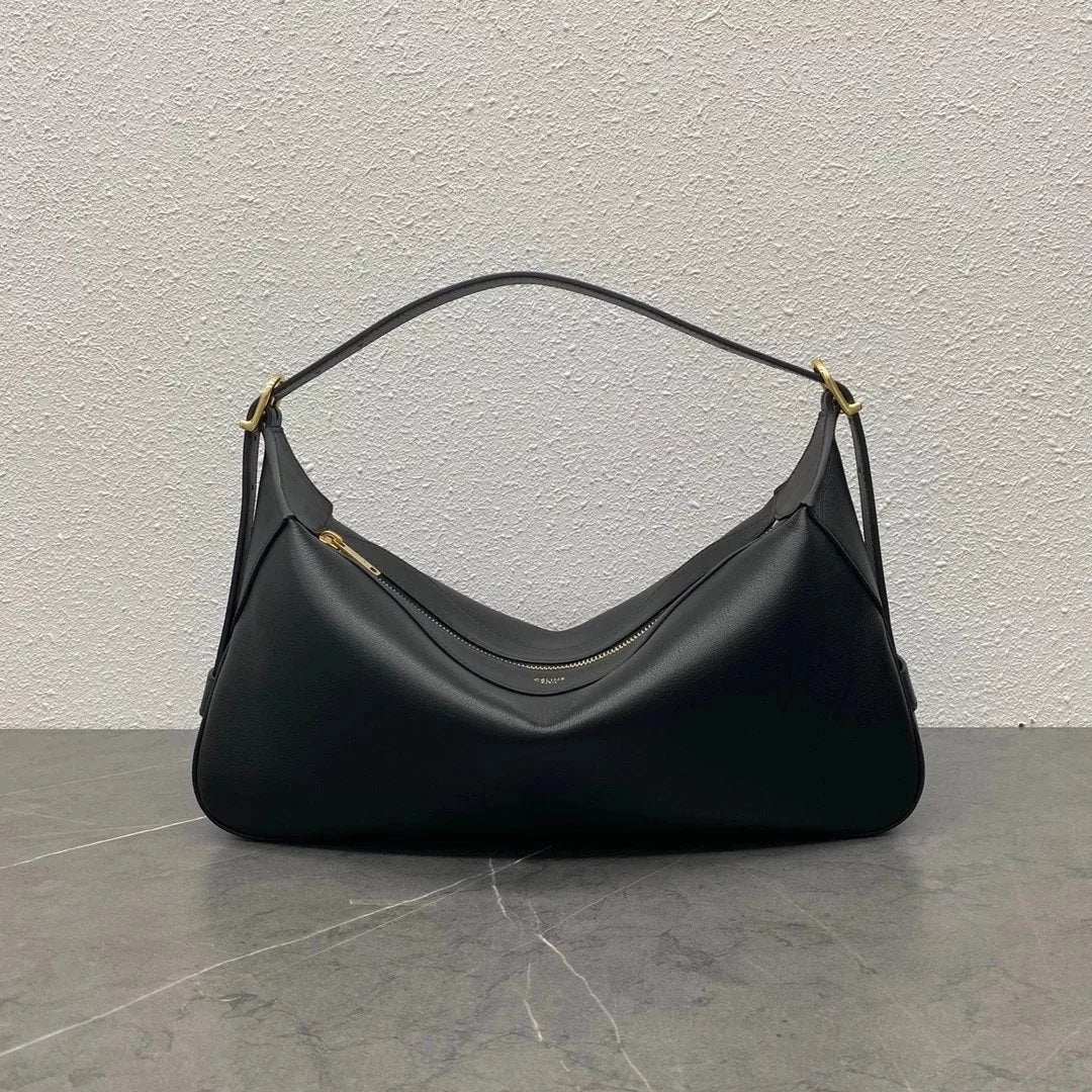 Celine women's bag Top version 【Original Leather Highest Version】23Beautiful Ceiling in Early Spring LargeRomy Large Underarm Bag Mummy Bag for Women Commuter Bag Romy Large Tote Bag Calf Leather Women's Bag Small Size197443Large Size110793