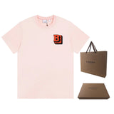 Burberry T-shirt Chest Towel Embroidery tb Embroidery logo round Neck Short Sleeve25ss New Pure Cotton Unisex Style T T-shirt OS Loose Fit Base Shirt Top Half Sleeve T-Shirt