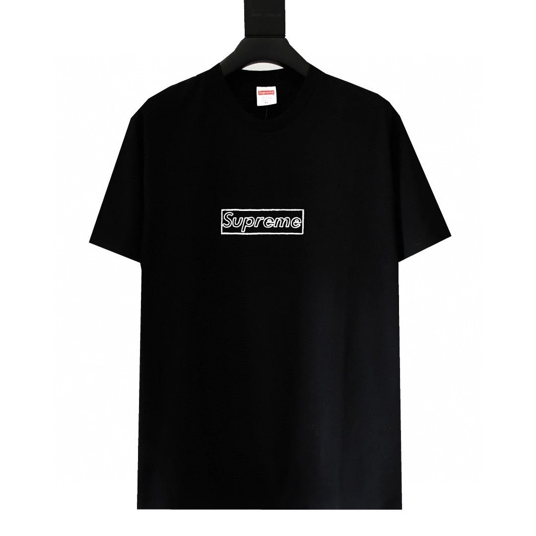 Supreme T-shirt Top Version Short Sleeve T T-shirt Men's Summer Trendy Women's New Loose Half-Sleeve Top Cotton Official Website Flagship