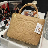 Chanel Women's Bag Top version CC-New bags2022New Vintagep Hilton Bag Vintage Bag Large Capacity Bag Shopping Bag Shoulder Messenger Hand-Held Women's Bag Celebrity Same Style Bag