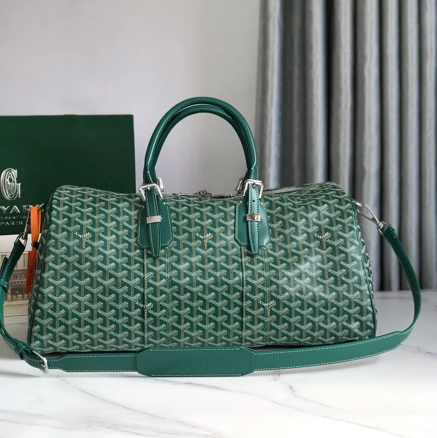 Goyard Bag Top version Original Leather New Product Croisiere50Travel Handbag Sports Bag Boeing Travel Bag50cm45cm Travel Bag Travel Bag Star Same Style Large Capacity Travel Luggage Bag Handbag Men's and Women's Bags boston45Travel Bag