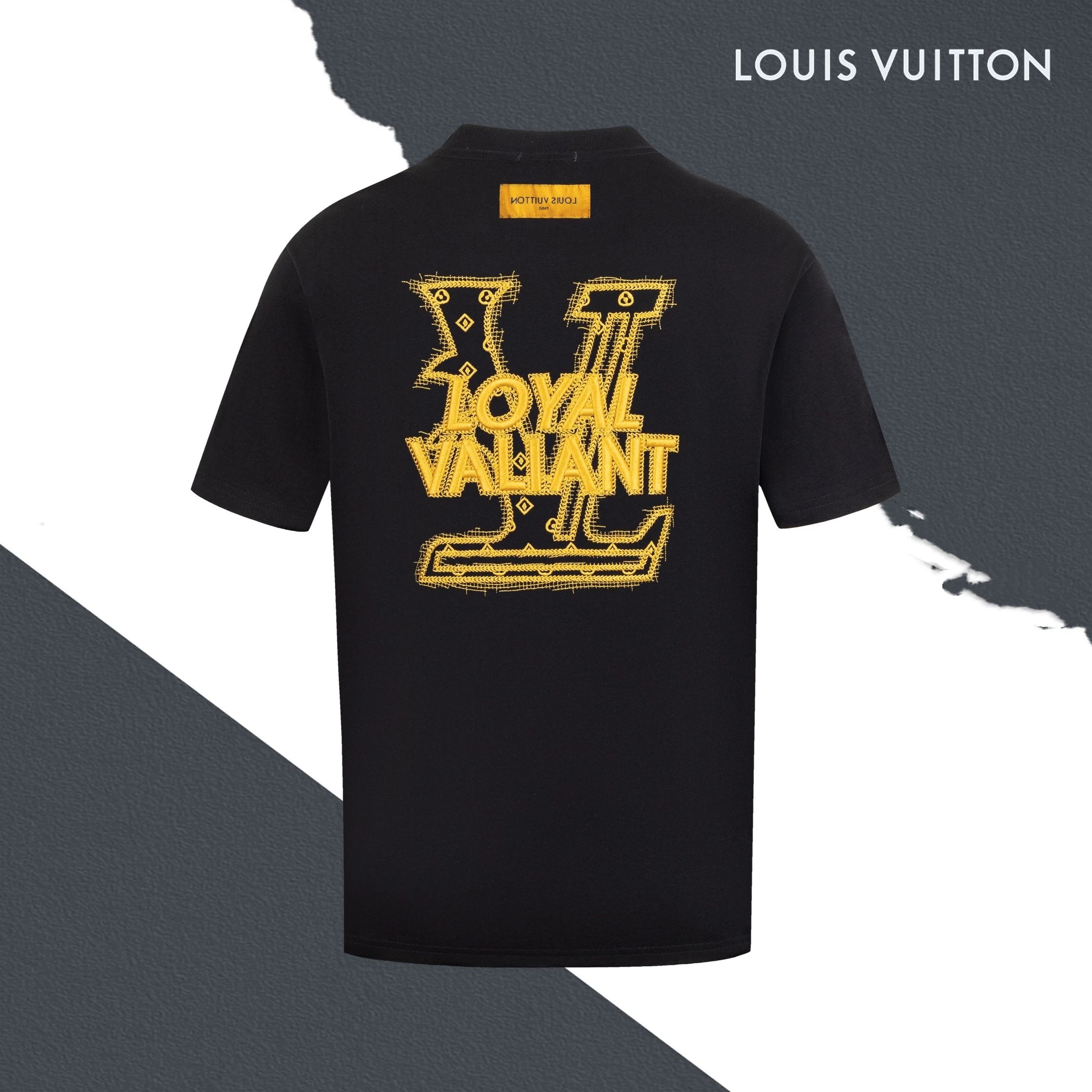 Louis Vuitton LV T-shirt Front and back letter pattern embroidery logo round Neck Short Sleeve25ss New Pure Cotton Unisex Style T T-shirt OS Loose Fit Base Shirt Top Half Sleeve T-Shirt