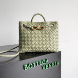 Bottega Veneta Women's Bag Top version 【Level Surrogate Shopping】Home New andiamo Handbag Woven Bag Horoscope Buckle Briefcase Large45cm Shopping Bag Tote Bag tote Bag Handbag Shoulder Crossbody Bag24New Women's Bag New Color Idle Style Square Pocket Bag