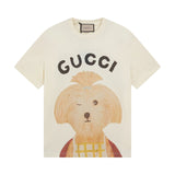 Gucci T-shirt Chest Dog Pattern Print logo round Neck Short Sleeve25ss New pure cotton T Unisex T-Shirt OS Loose Fit Base Shirt Top Half Sleeve T-Shirt