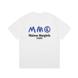 Maison Margiela T-shirt Alphabet Doodle Number Print logo round Neck Short Sleeve25ss New Pure Cotton Unisex Style T T-shirt OS Loose Fit Base Shirt Short Sleeve Top T-Shirt