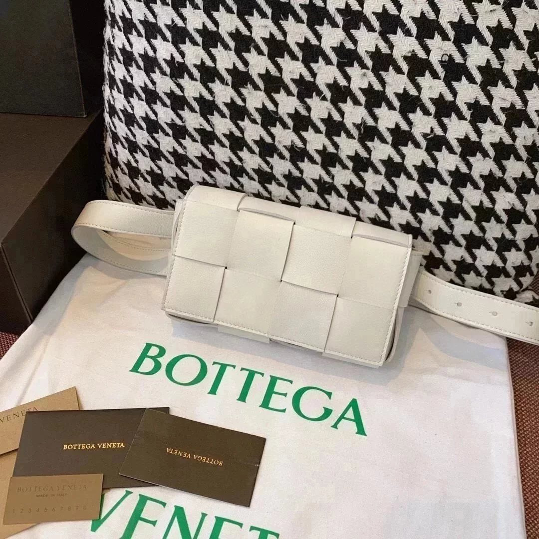 Bottega Veneta Women's Bag Top version 【Level Surrogate Shopping】New Men's Waist Bag Chest Bag Small Bag Mobile Phone Bag thebeltcassette Small Square Bag Plaid Waist Bag Chest Bag Rubik's Cube Bag8Plaid Waist Bag Men's and Women's Bags Crossbody Bag Oil