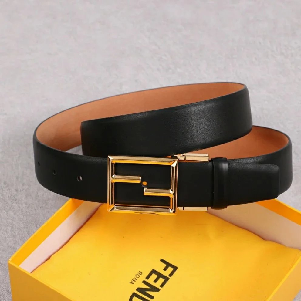 FENDI Belt Top version New Belt Men's First Layer Cowhide Business Casual Belt