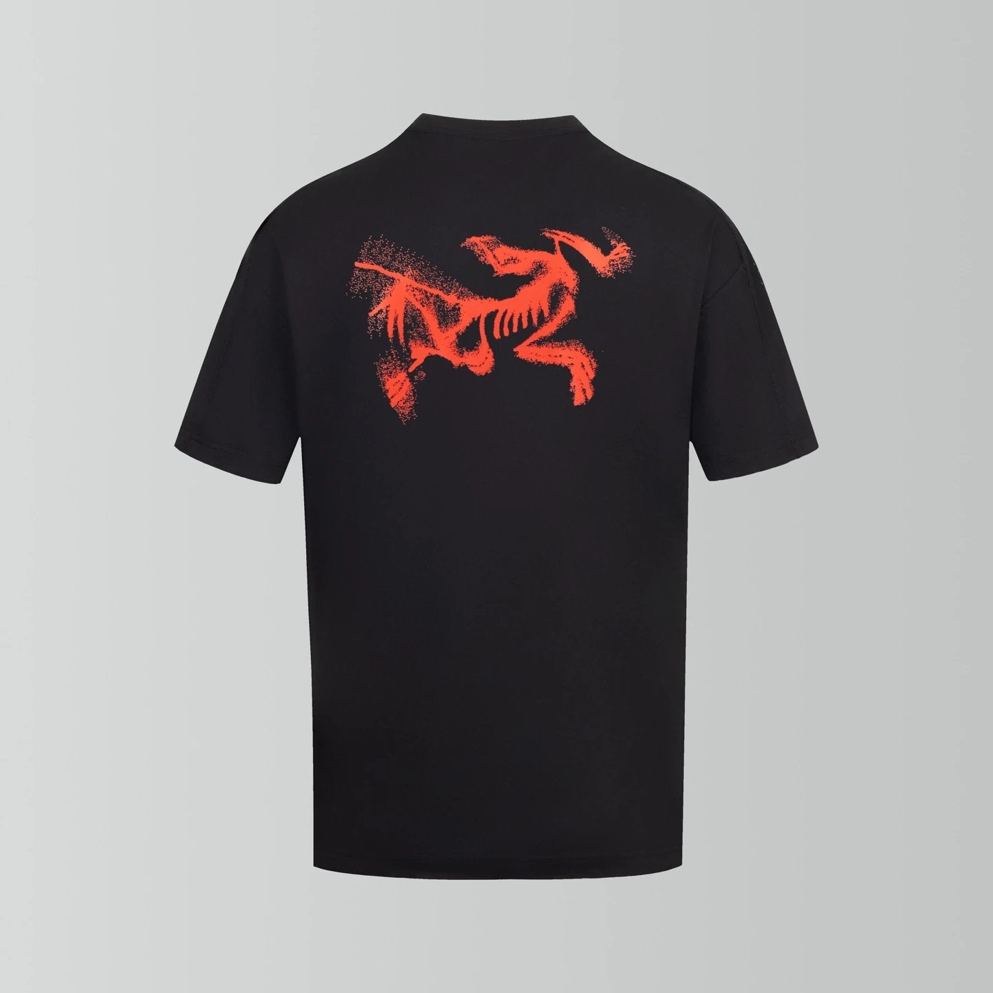 Arc'teryx T-shirt Back Bird Pattern White Ink Graffiti Print logo round Neck Short Sleeve25ss New Pure Cotton Unisex Style T Casual T-Shirt Base Layer Shirt OS Loose Fit Half Sleeve Top Plus Size