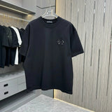 Chrome Hearts T-shirt Brand Patch Embroidery logo round Neck Short Sleeve25ss New Pure Cotton Unisex Style T Casual T-Shirt Base Layer Shirt OS Loose Fit Half Sleeve Top Plus Size