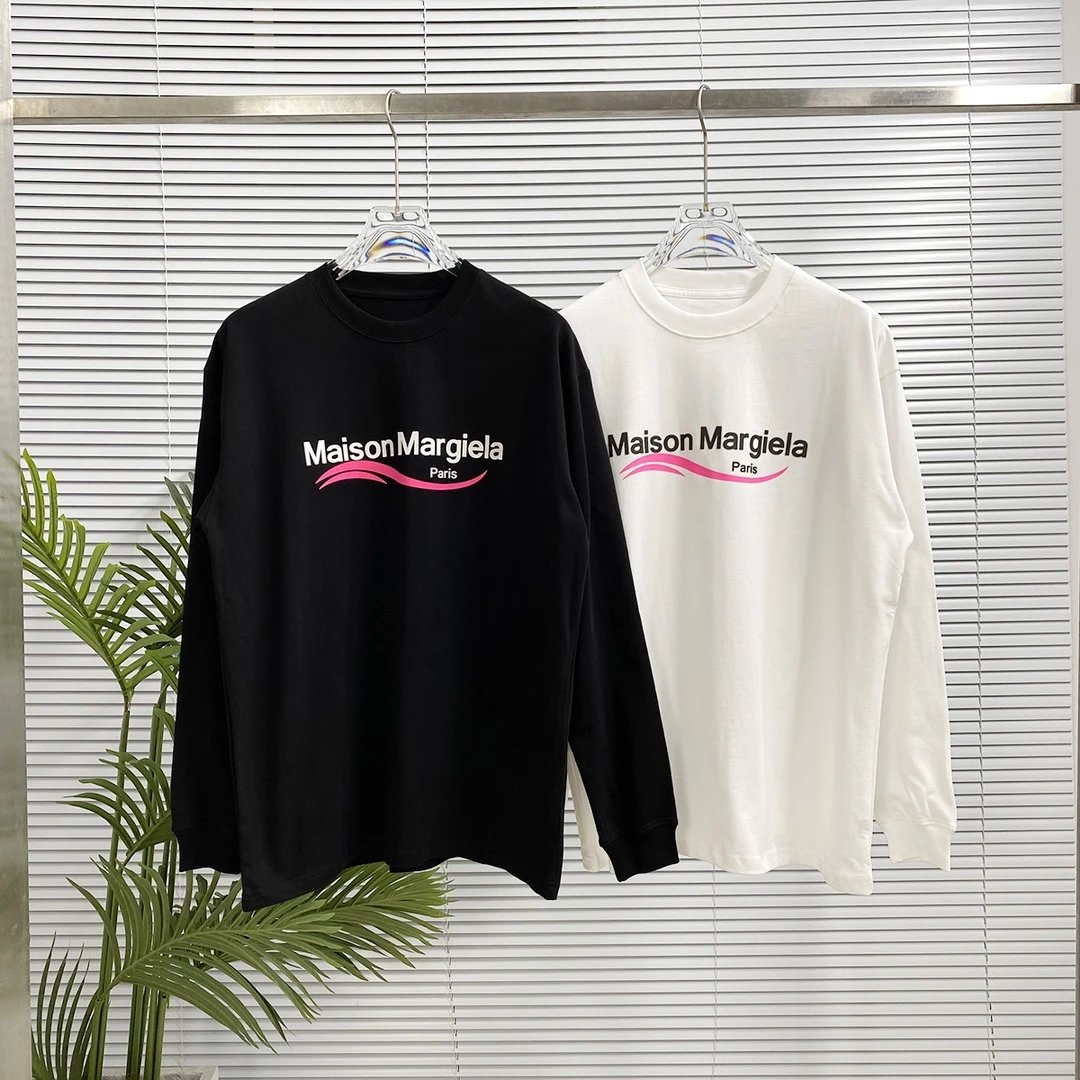Maison Margiela Hoodie New24s Autumn and Winter Long Sleeve T Round Neck Sweatshirt Long Sleeve Base Shirt Outerwear Trendy Unisex Sports Casual Loose Fit Versatile Autumn Winter New Arrival