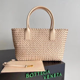 Bottega Veneta Women's Bag Top version 【Surrogate Shopping Edition】New Arrival MiniCabat Limited Mini Basket Tote Cabat Woven Bag Portable Shopping Basket Bag Woven Vegetable Basket New Woven Shopping Basket Bag Treasure Dish Jia Woven Oversized Shopping