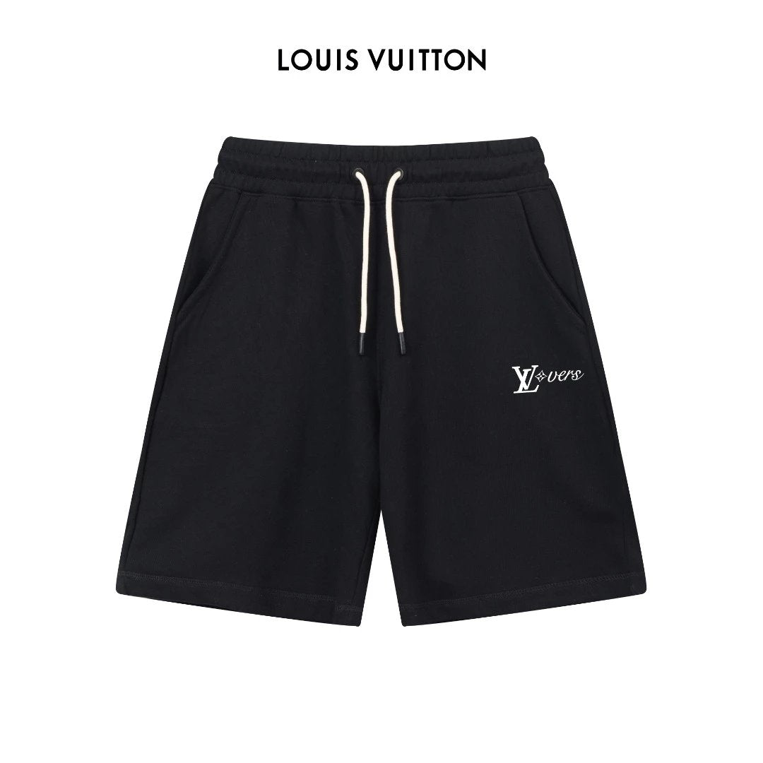 Louis Vuitton LV Shorts Letter Printing logo Five-point Shorts25ss New Drawstring Casual5Two-Piece Casual Sweatpants Summer Pants Unisex Pure Cotton Sweatpants