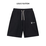 Louis Vuitton LV Shorts Letter Printing logo Five-point Shorts25ss New Drawstring Casual5Two-Piece Casual Sweatpants Summer Pants Unisex Pure Cotton Sweatpants