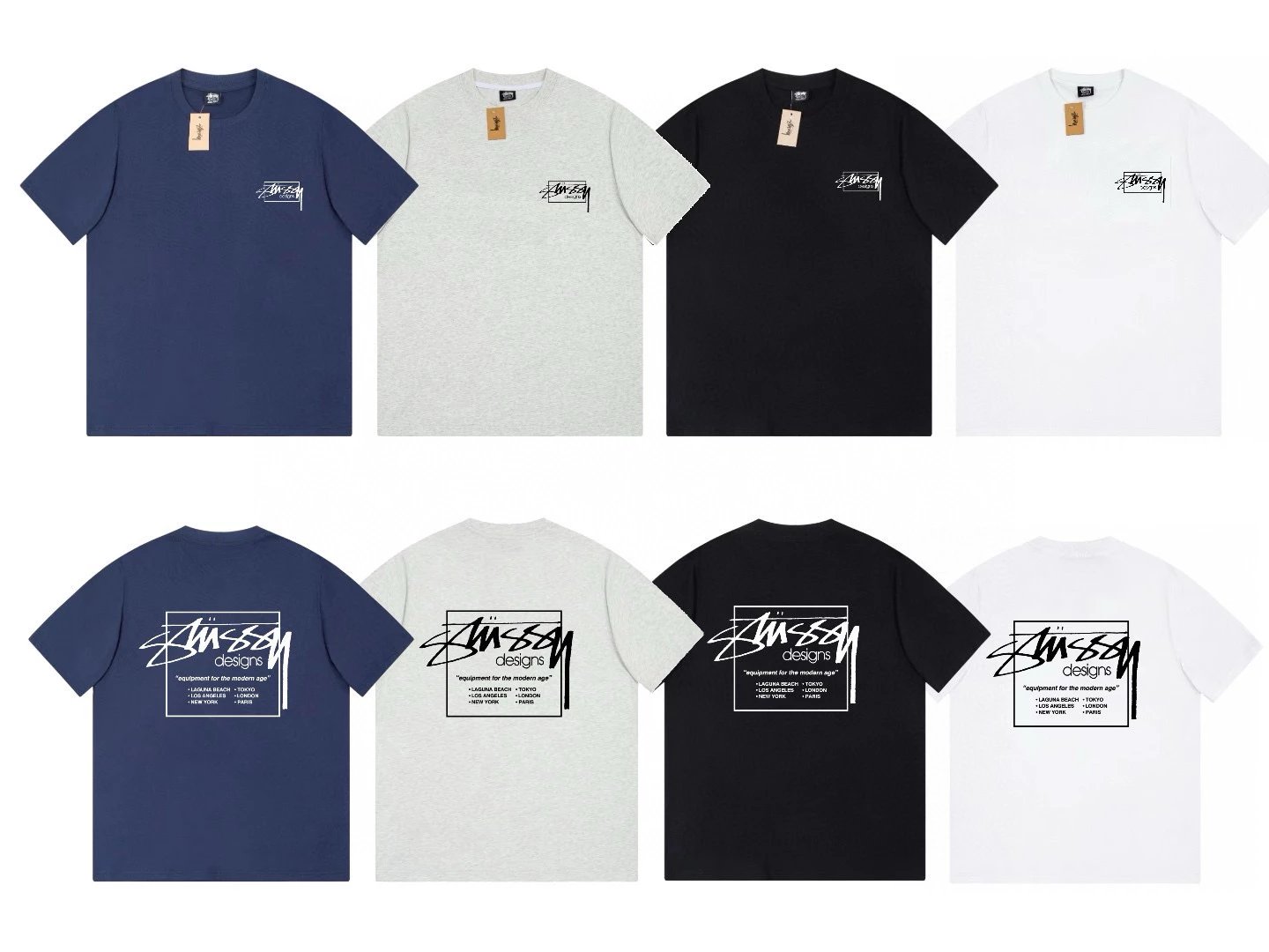 Stussy T-shirt Top Version Classic Basic logo Printed round Neck Loose Summer Couple Short Sleeve T T-shirt Fashion