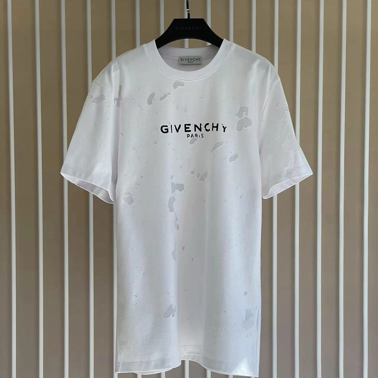 Givenchy T-shirt Top Version Counter Same Collection1Cotton Short Sleeve T T-shirt Men's and Women's Loose Bottoming Shirt2024New Summer