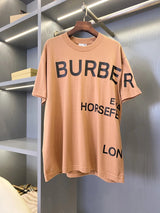 Burberry T-shirt Chest Brand Logo Print logo round Neck Short Sleeve25ss New Pure Cotton Unisex Style T Casual T-Shirt Base Layer Shirt OS Loose Fit Half Sleeve Top Plus Size