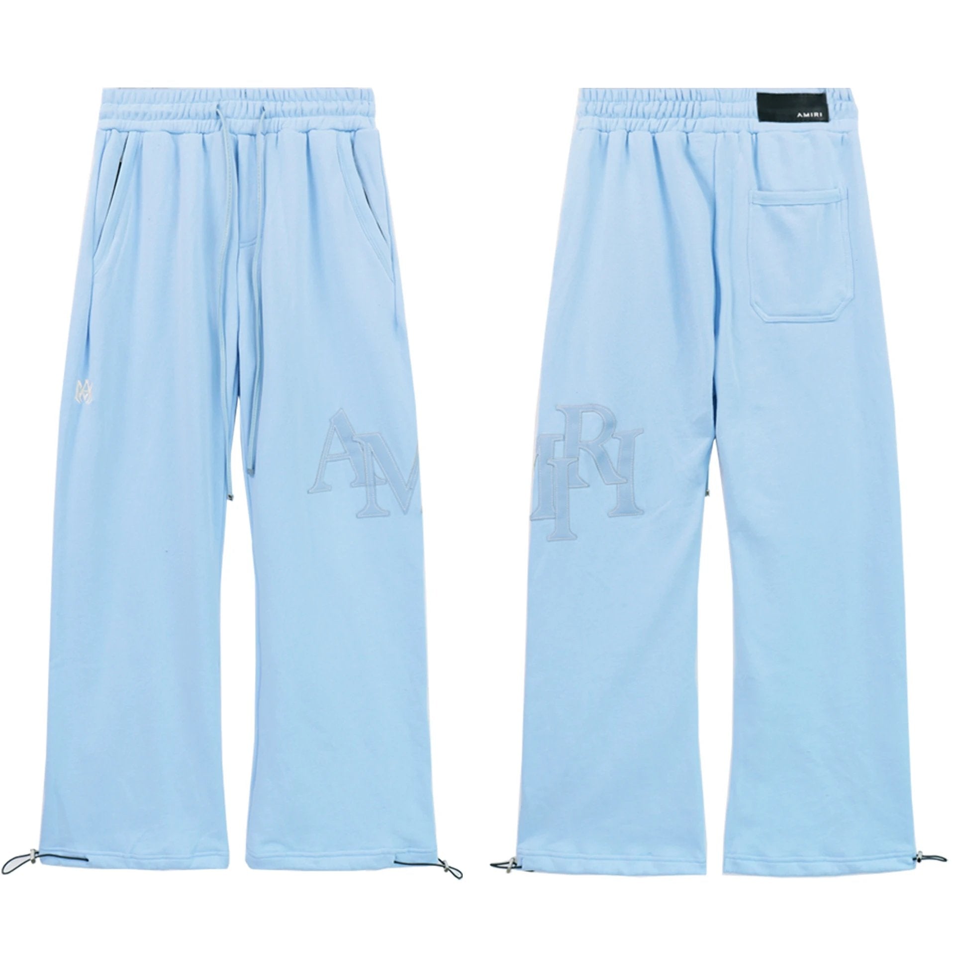 Amiri Sweatpants 2024Spring and Autumn New Paste Cloth Embroidery Lettered Casual Trousers Men and Women Same Style