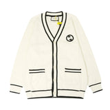 Gucci Sweater Color-Block Casual Single-Breasted Knit Cardigan Jacket Unisex Long Sleeve Soft Lazy Style OS Loose Fit Versatile Casual Thickened Inner and Outer Wear