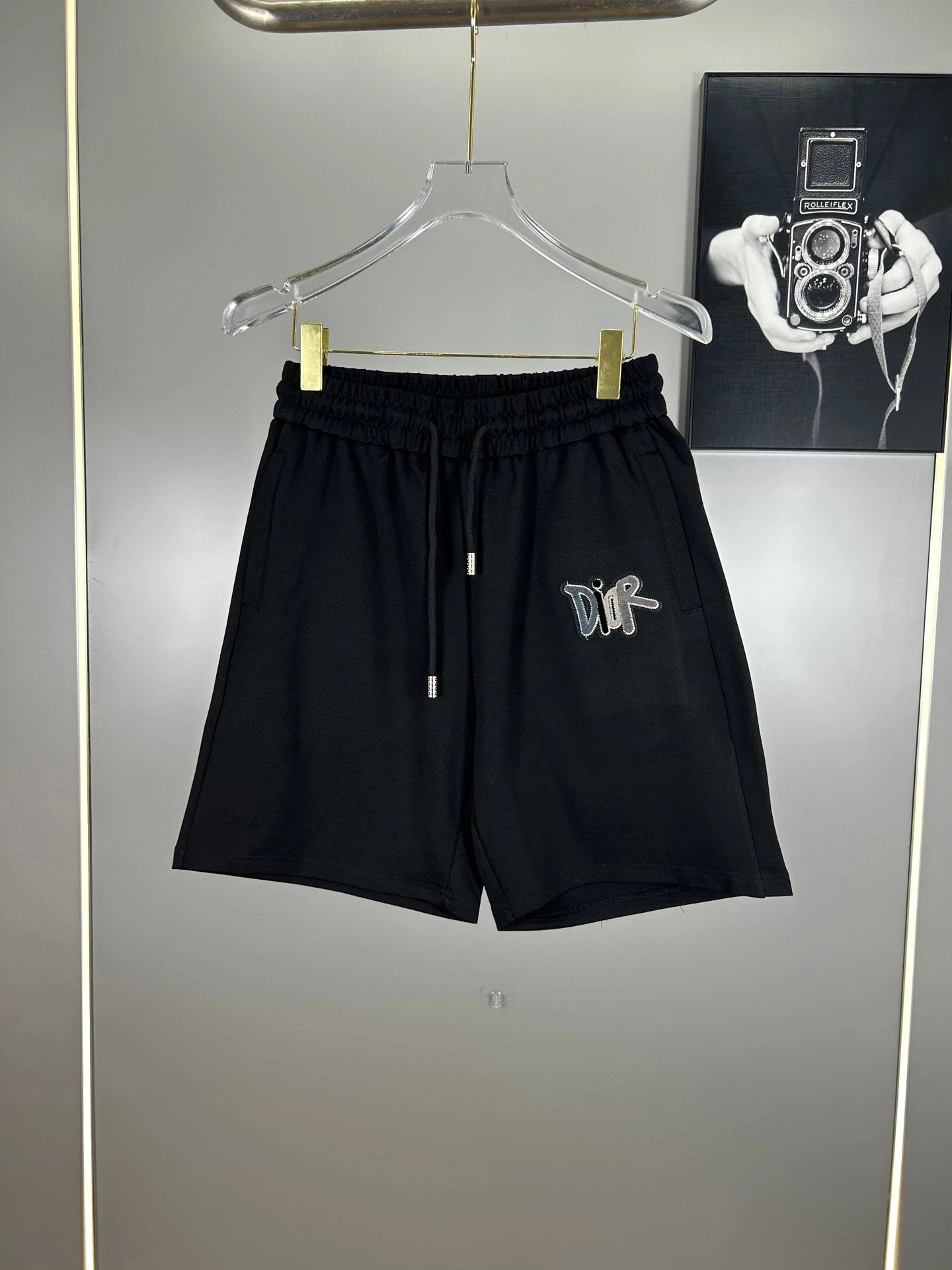 Dior shorts Front Color-Block Letter Embroidery logo Five-point Shorts25ss New Drawstring Casual Pants for Men and Women, Summer Style5Two-in-One Casual Sweatpants Pure Cotton Joggers