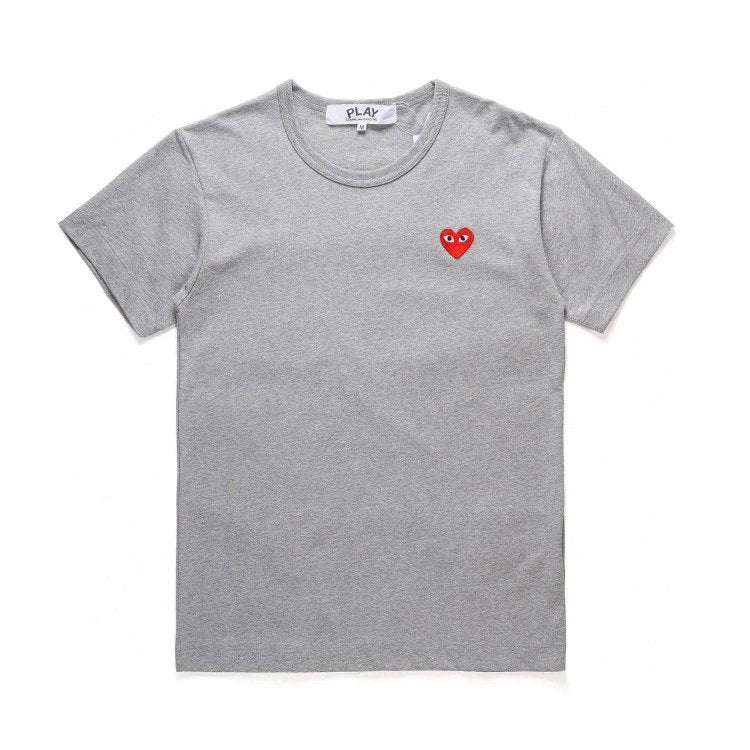 Rei Kawakubo T-shirt Top Version T T-shirt Women's Summer Classic Little Red Heart Cotton round Neck Short Sleeve Men