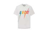 Gucci T-shirt Lightning on the chest logo Round neck short-sleeve pure cotton T Unisex T-Shirt OS Loose Fit Base Shirt Summer New Casual Simple T-Shirt