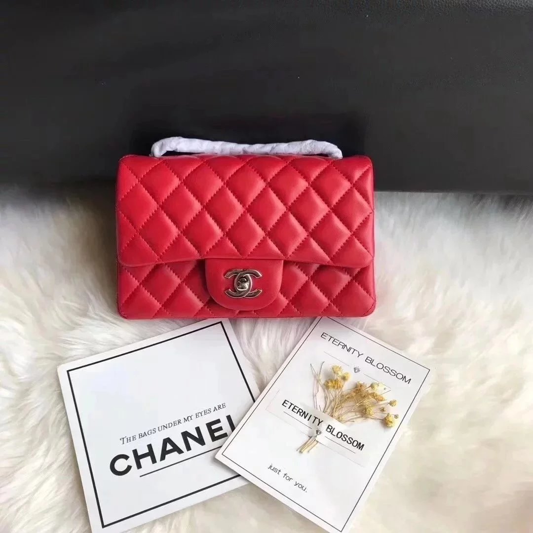 Chanel Women's Bag Top version 【Surrogate Shopping Version Genuine Goods Leather】l Classic CF Large Package mini20cm1116CF Fang Fat Flap Bag Original Sheepskin Women's Bag Chain Bag Crossbody Bag Caviar Cowhide CF20cm