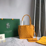 Goyard Bag Top version 【Original Leather Hardware】Gojia Classic mini Double-Sided Shopping Bag Tote Bag Vegetable Basket Vegetable Basket Bags mini Tote Bag Handbag Small Tote Bag Women's Bag