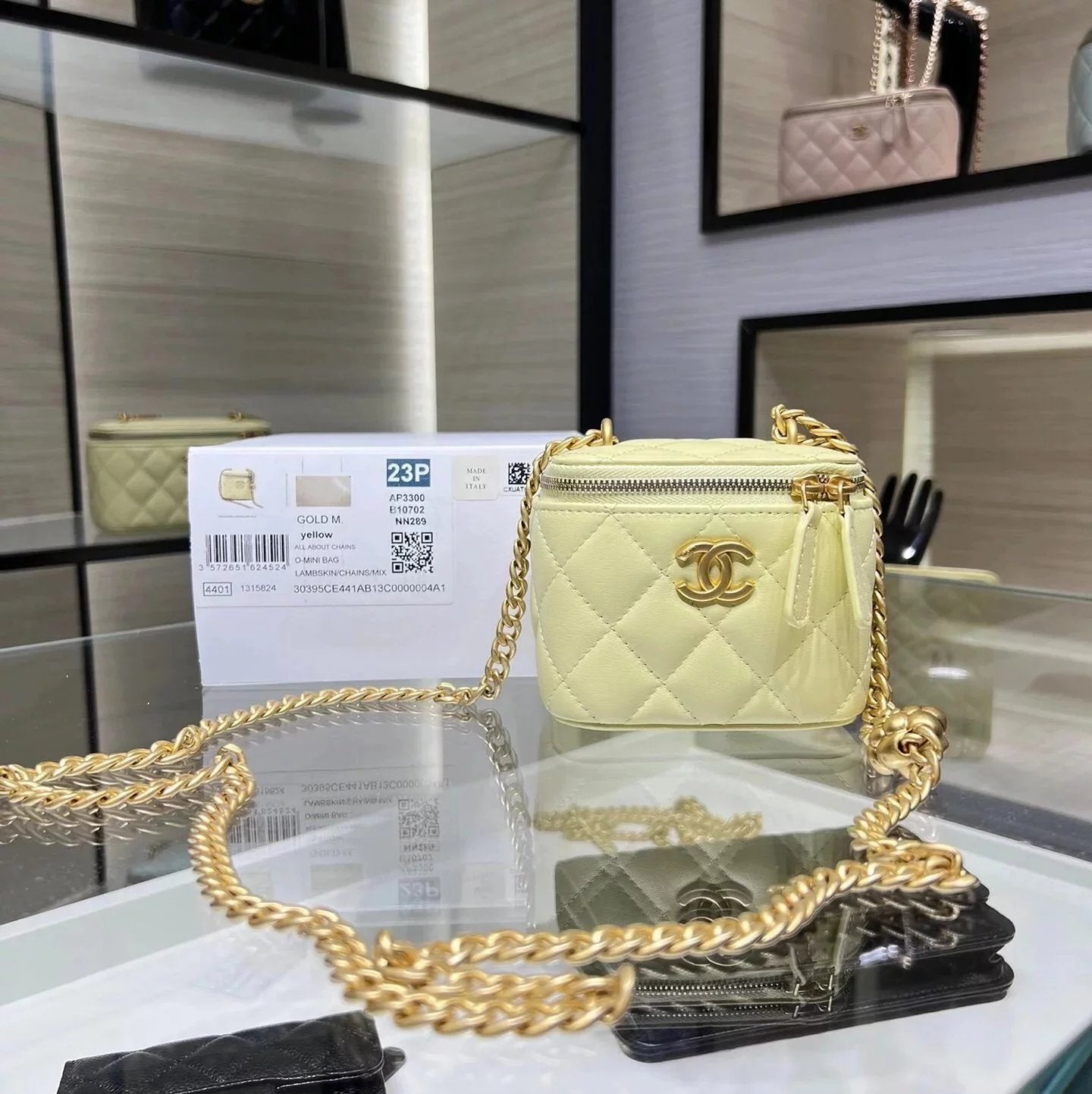 Chanel Women's Bag Top version 【**Original Sheepskin】23s Spring and Summer New Camellia Adjustable Buckle Small Box Bag C Best-Selling Camellia mini Box Bag Cosmetic Bag Inner Mirror Makeup New Small Waste Bag mini Bag Long Box Bag Home Camellia Bag Women