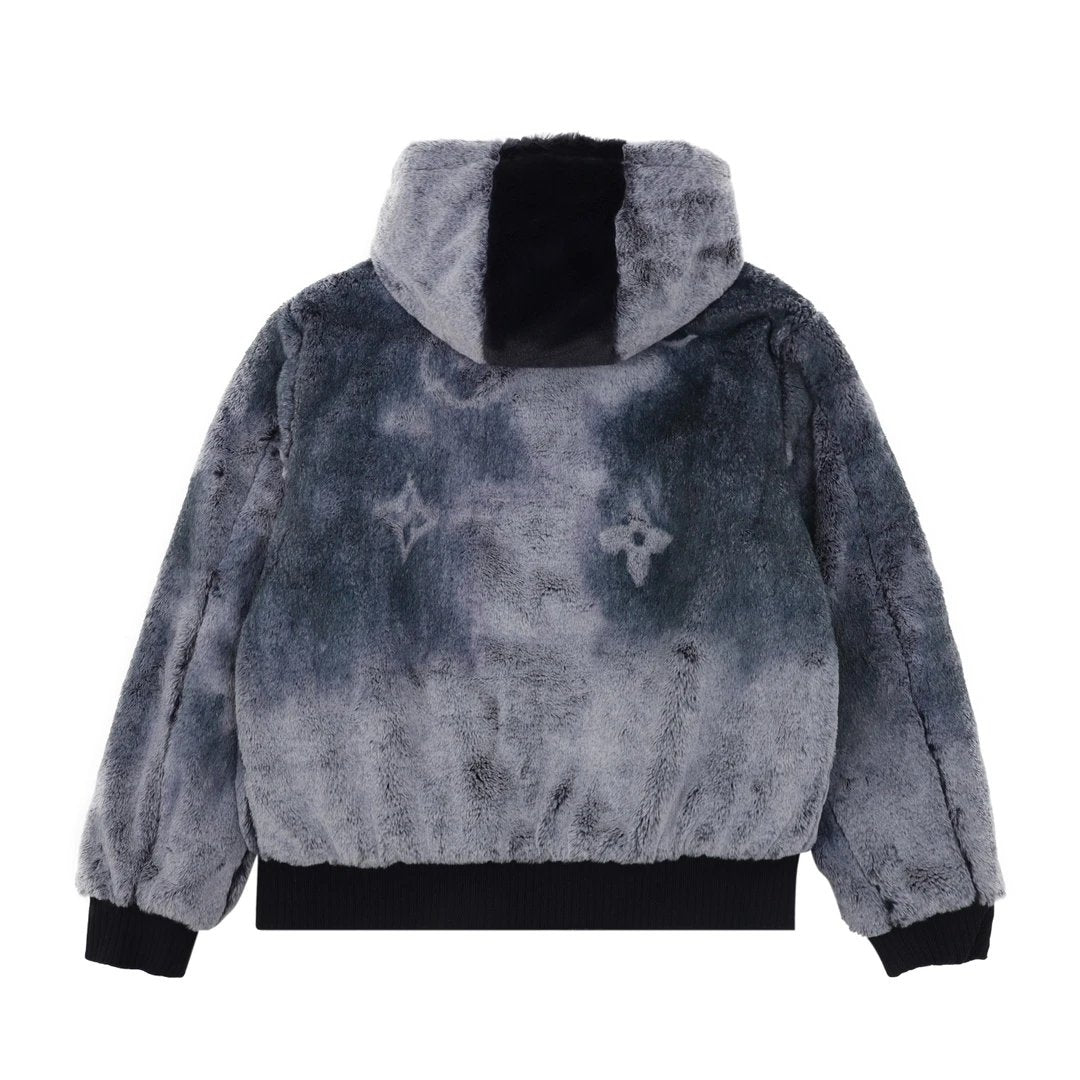 Louis Vuitton LV Jackets Full Print Vintage Floral Fur Jacket Coat Unisex