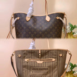 Louis Vuitton LV Women's Bag Top version 【NEVERFULLBANDOULIEREINSIDEOUT Medium Handbag】M12257Presbyopic/Rose Red M11947Presbyopic/Yellow M12096Presbyopic/Red（Double-Sided）Handbag Shoulder Bag Mummy Bag Shopping Bag Women's Bag